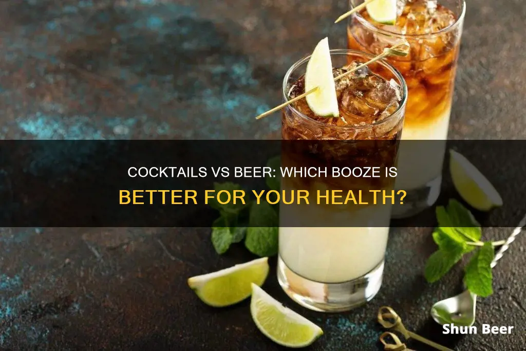 are cocktails healthier than beer