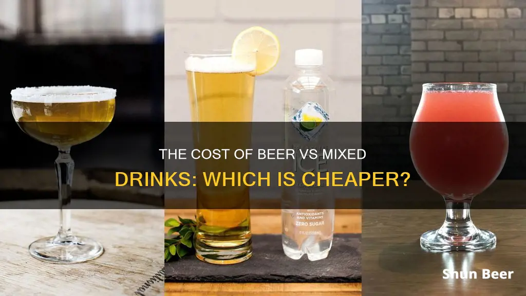 are mixed drinks or beer more expenisve