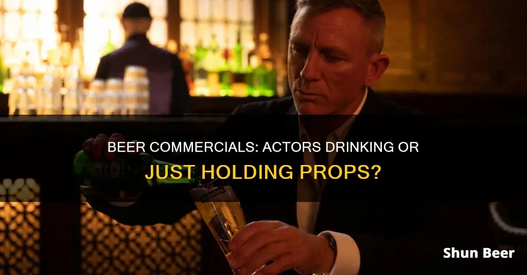 are people allowed to drink beer in beer commercials