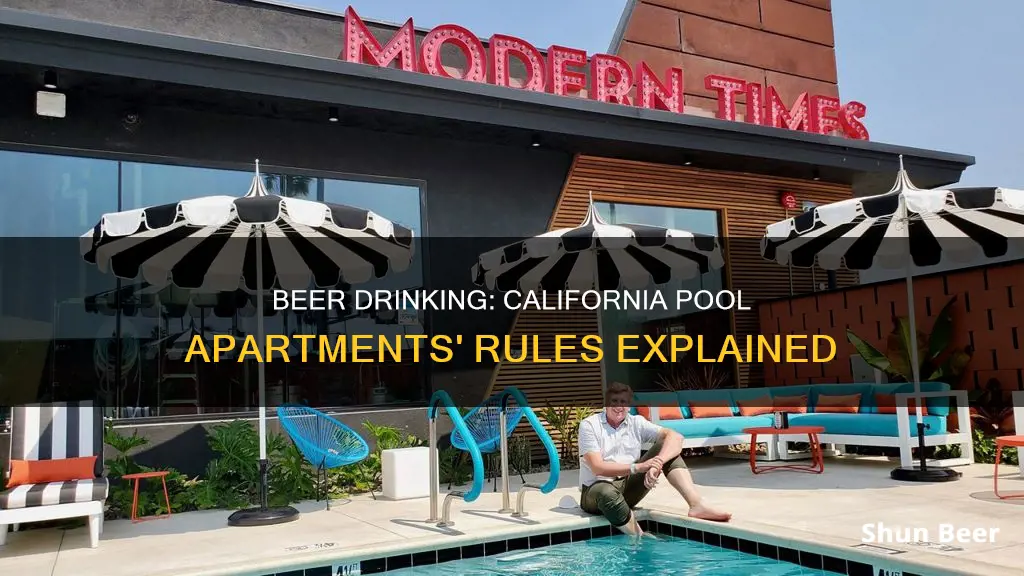 can beer can drink swimming pool area aparments california