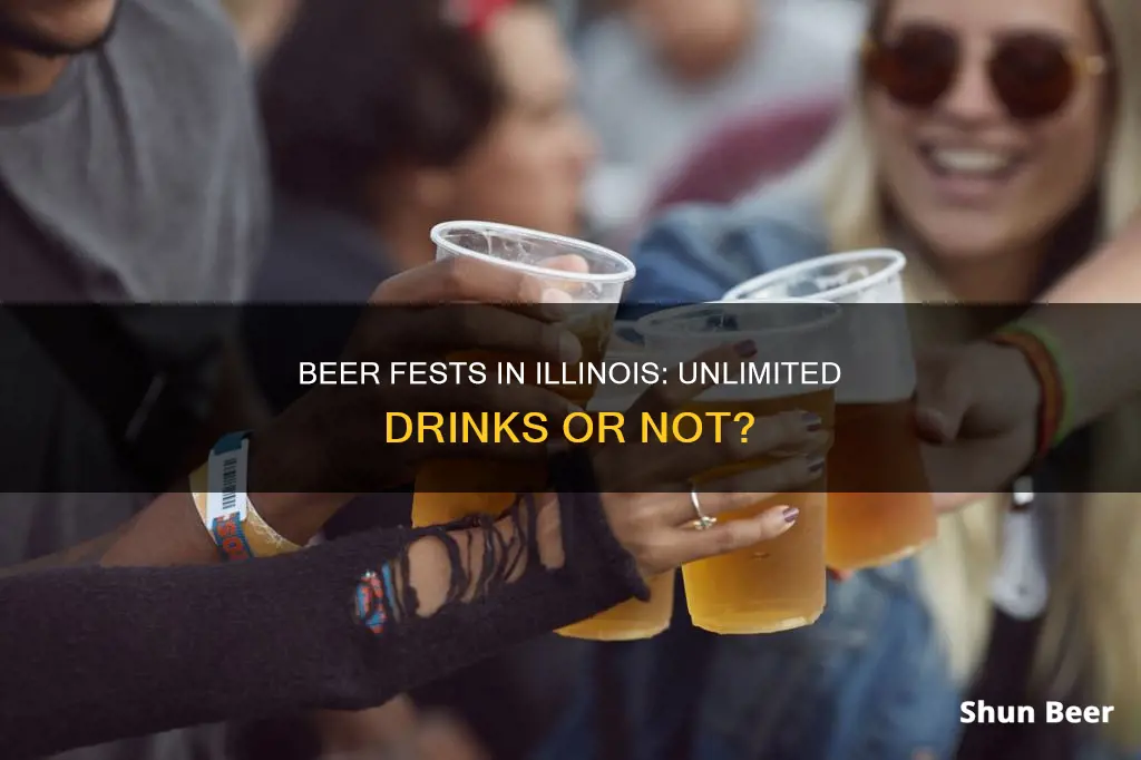 can beer fests in Illinois serve unlimited drinks