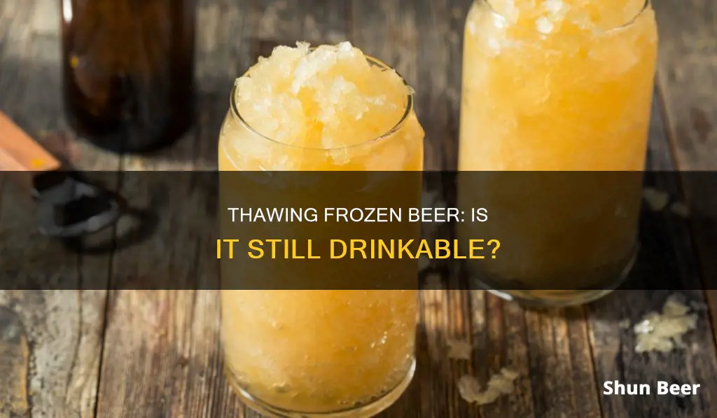 can drink frozen beer