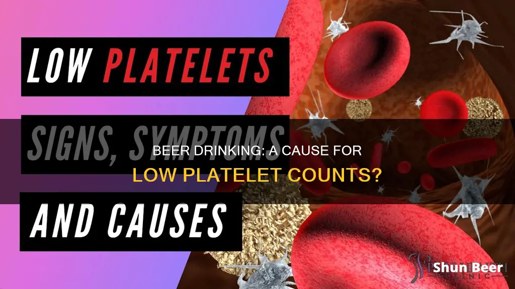 can drinking beer cause low platelets