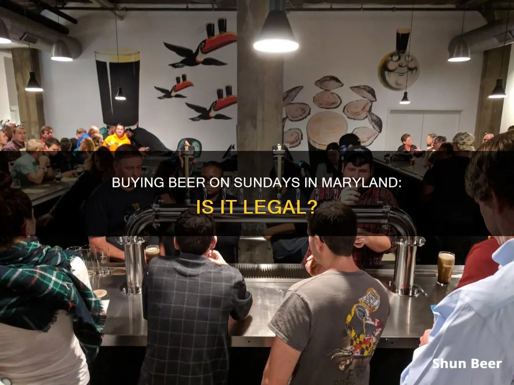 can i buy beer in sunday md