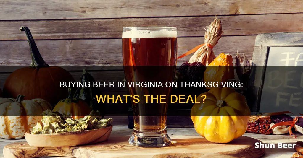 can i buy beer in virginia on thanksgiving day