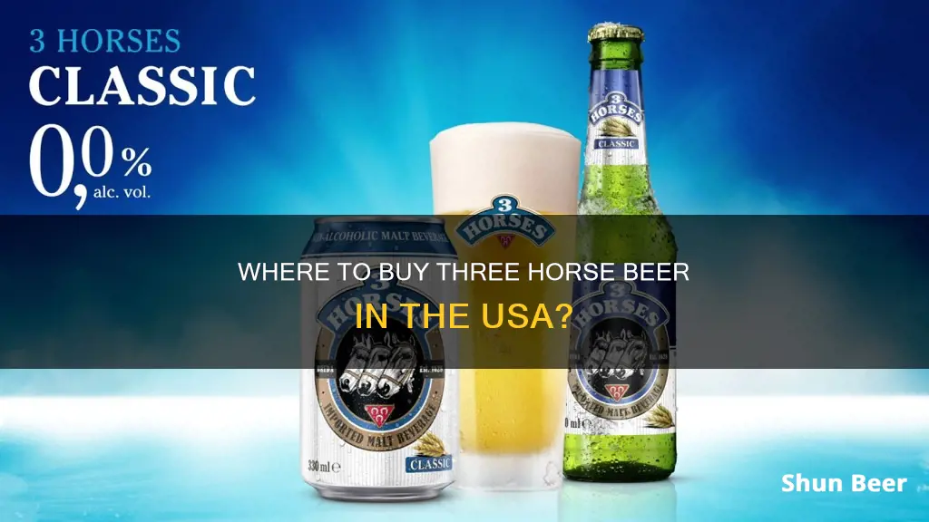 can i buy three horse beer in usa