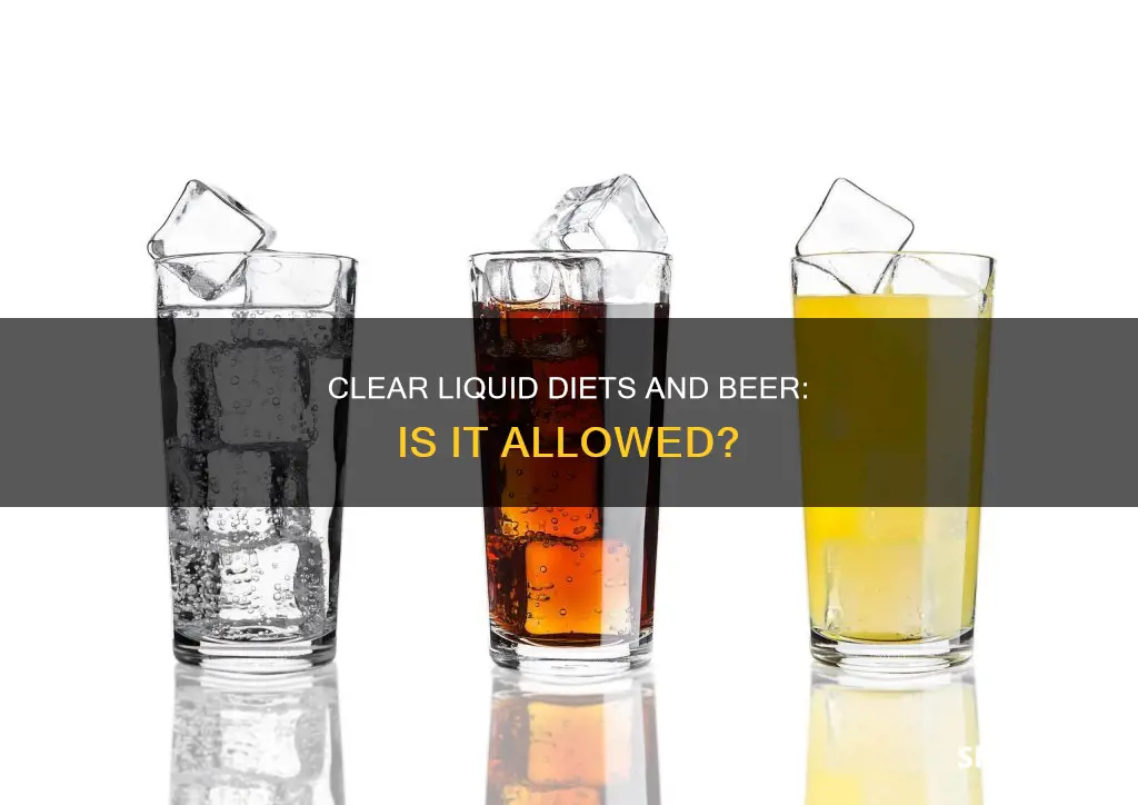 can I drink beer on a clear liquid diet