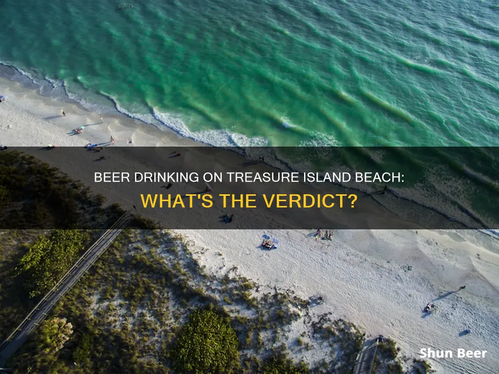 can I drink beer on treasure island beach