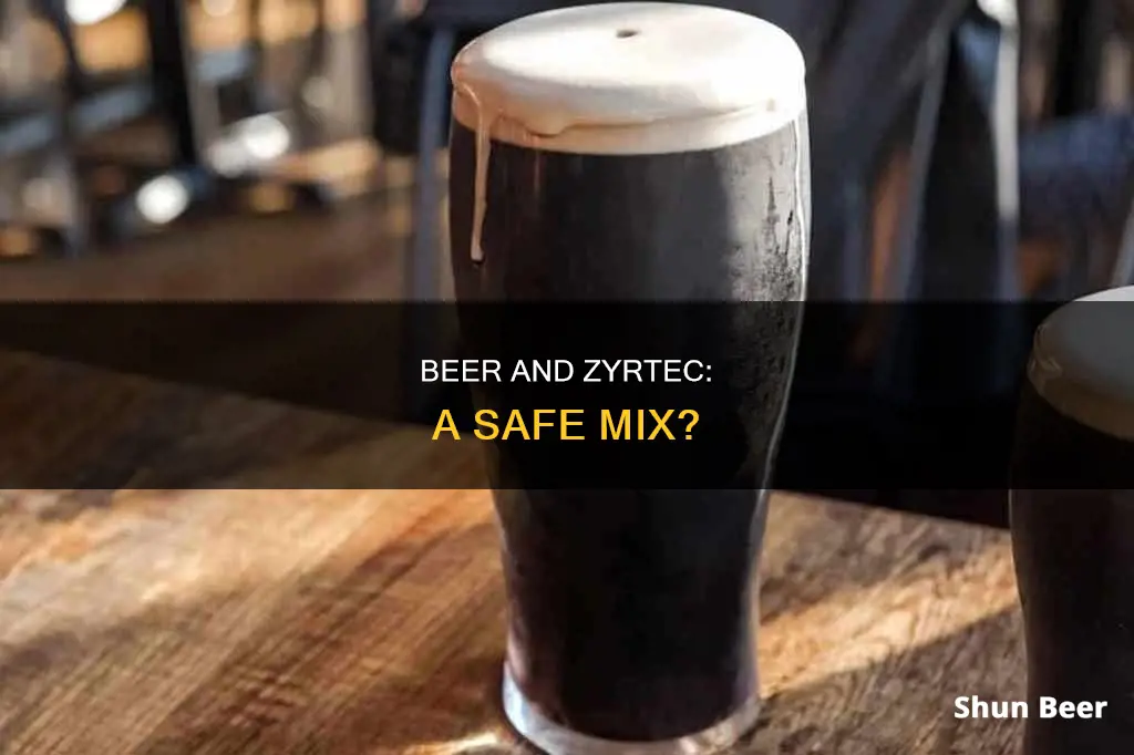 can I drink beer with zirte