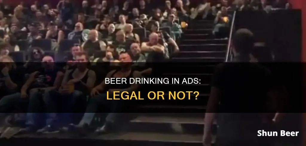 can they drink beer in commercials