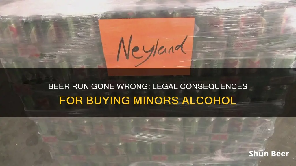 can you be caught after buying beer for minors