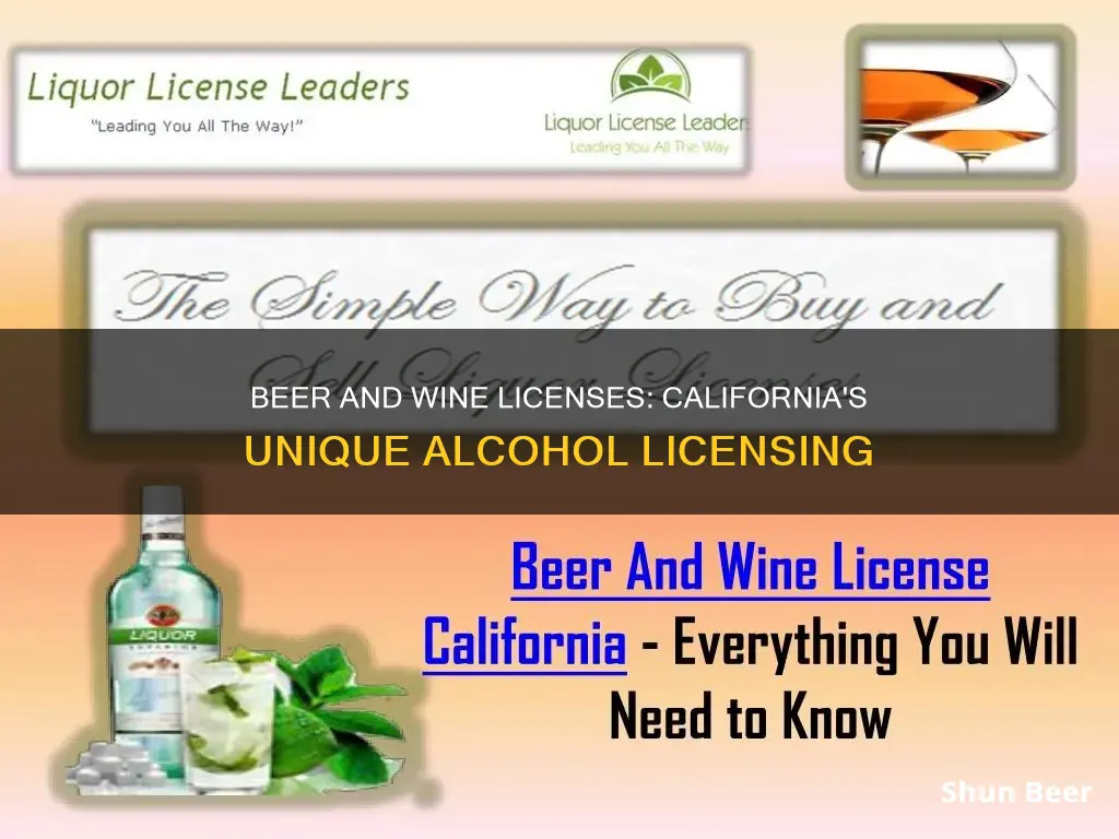 can you buy a beer and wine license in california