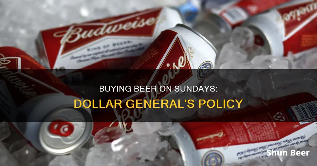 can you buy beer at dollar general on sunday