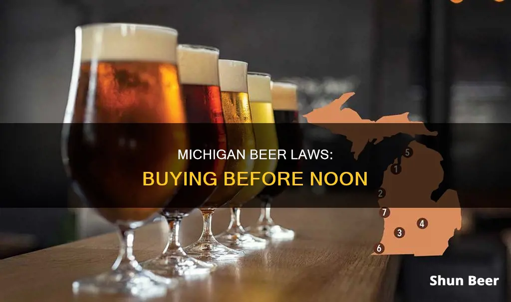 can you buy beer before noon in michigan