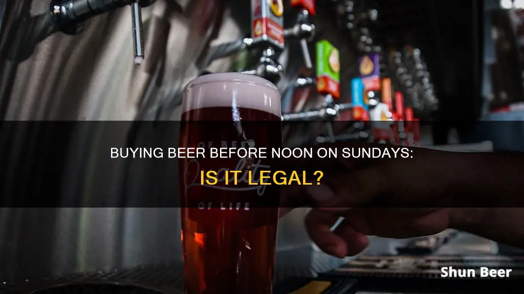 can you buy beer before noon on sunday