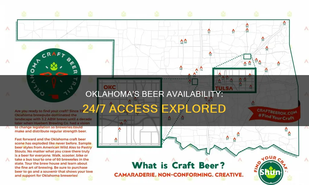 can you buy beer in oklahoma 24 hours a day