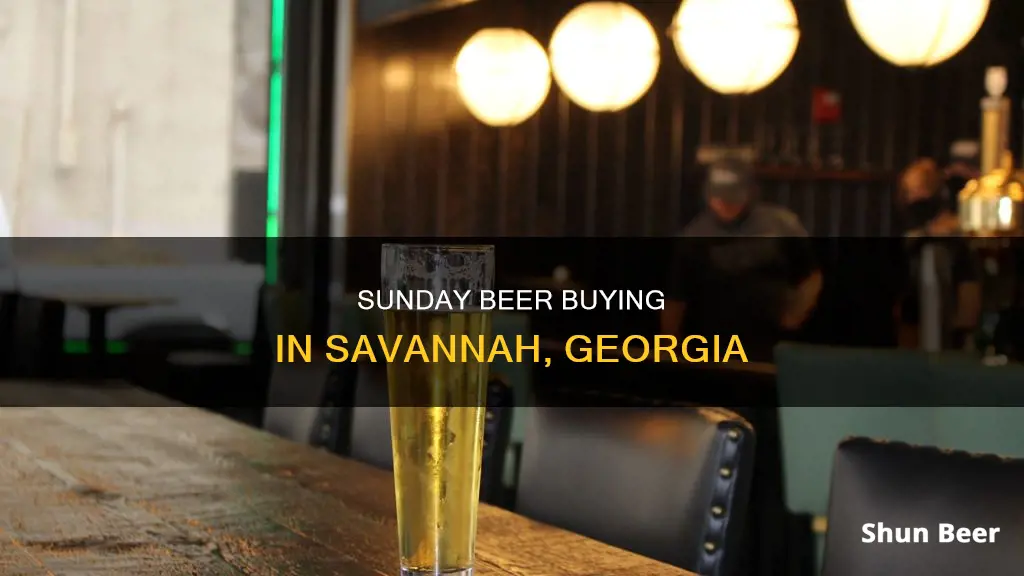 can you buy beer in savannah georgia on sunday