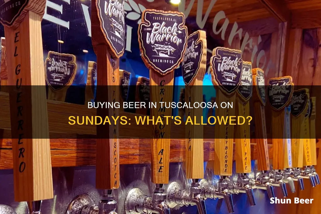 can you buy beer in tuscaloosa on sunday