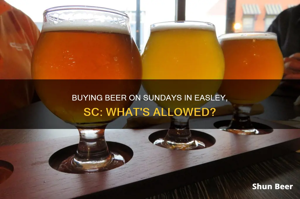 can you buy beer on sunday in easley sc