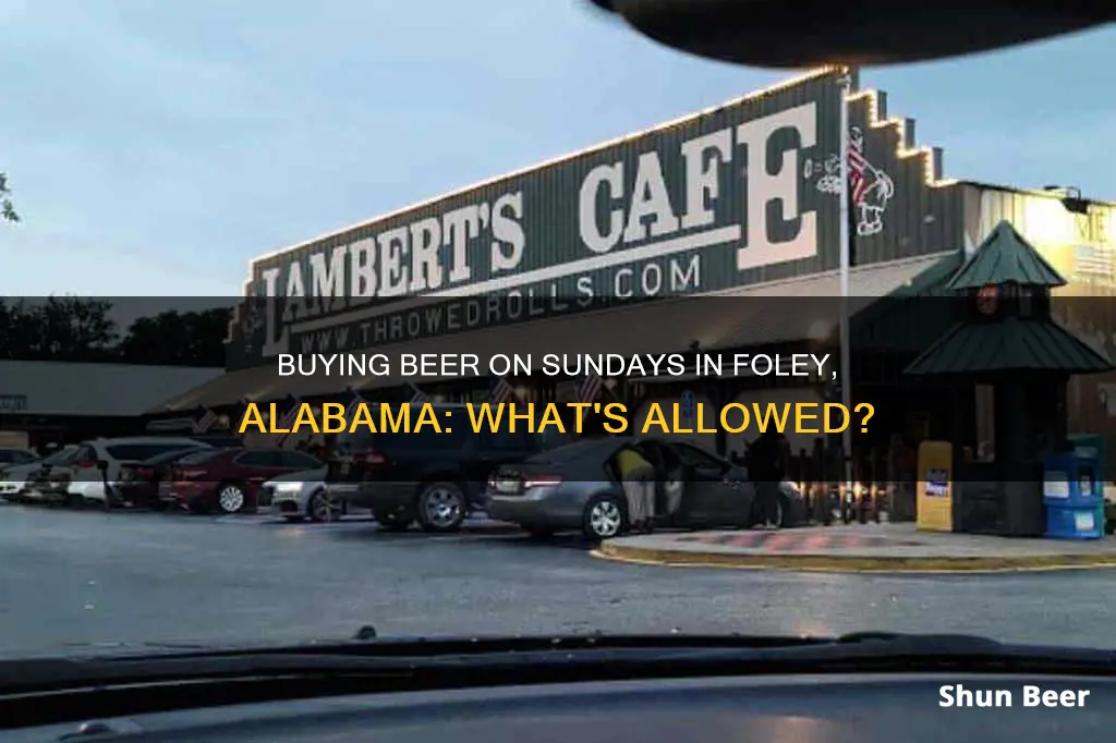 can you buy beer on sunday in foley al