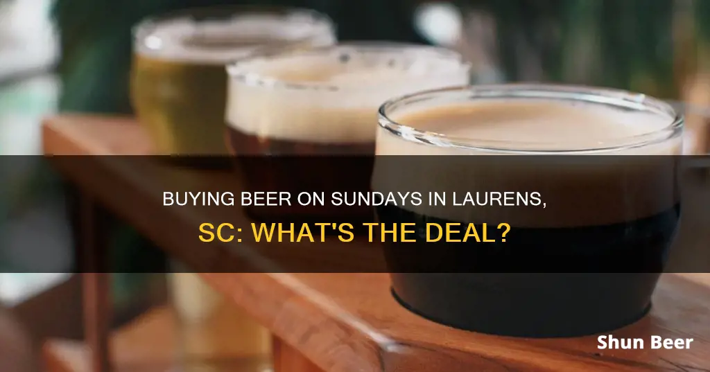 can you buy beer on sunday in laurens sc