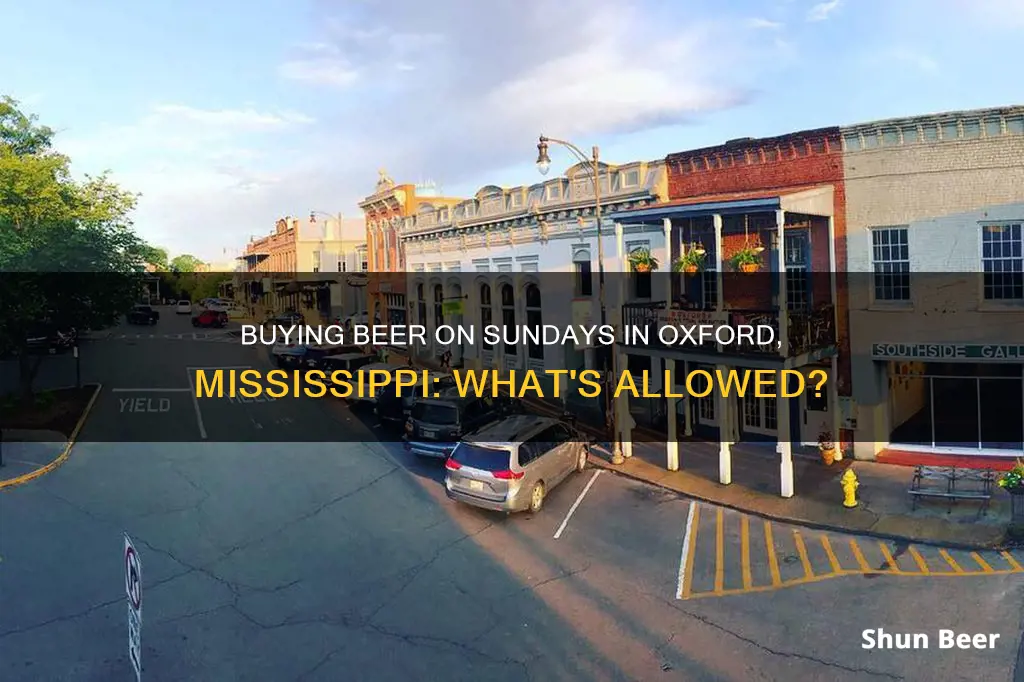 can you buy beer on sunday in oxford mississippi