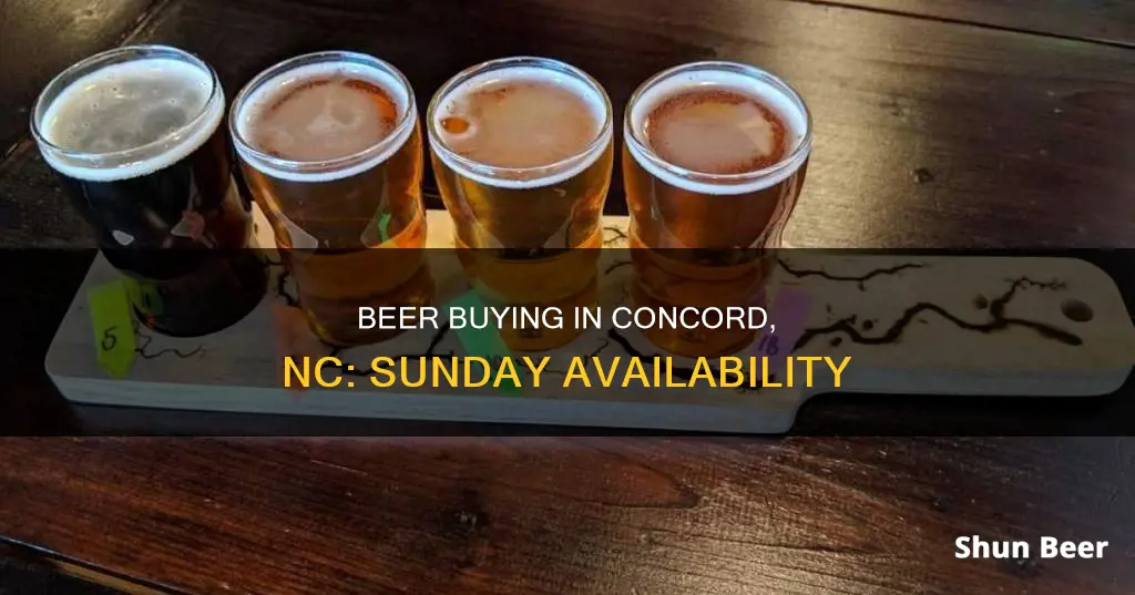 can you buy beer on sundays in concord nc