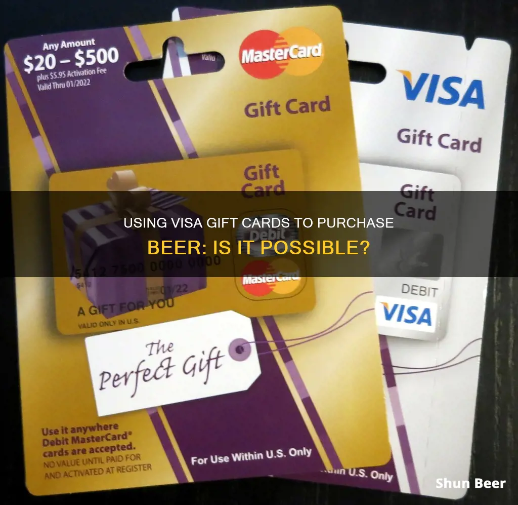 can you buy beer with a visa gift card