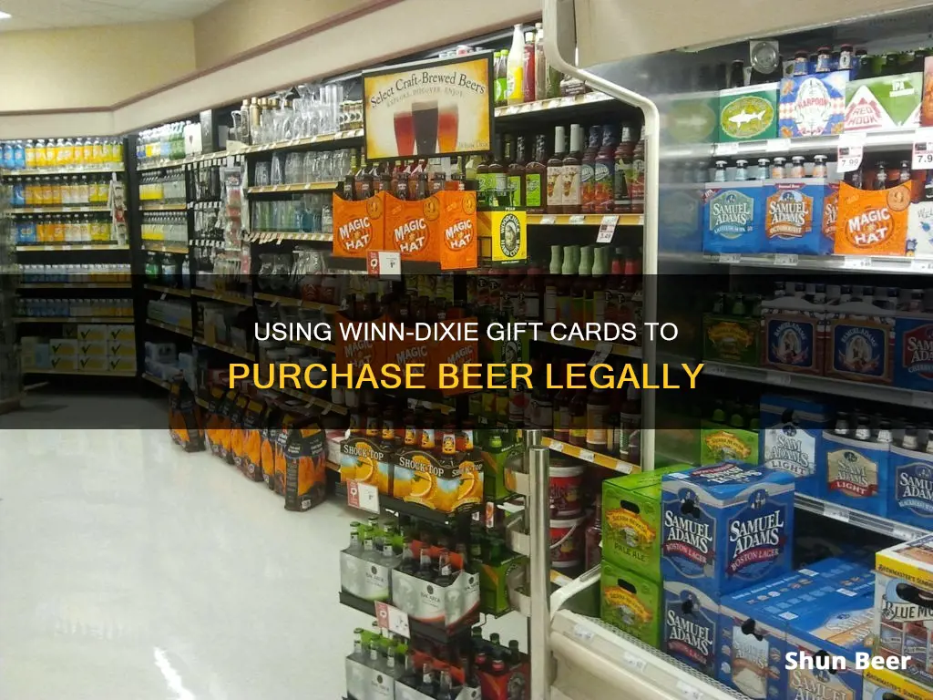 can you buy beer with winn dixie gift card