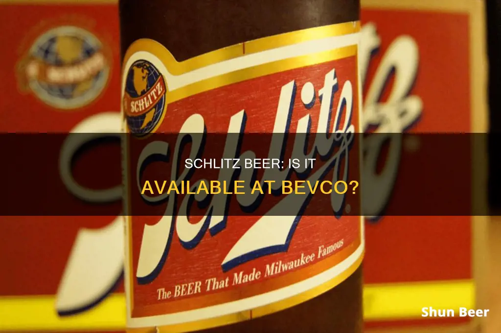 can you buy schlitz beer at bevco