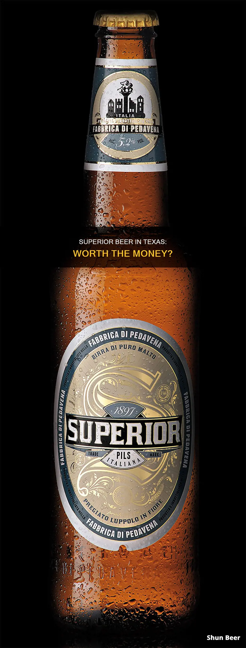 can you buy superior beer in texas