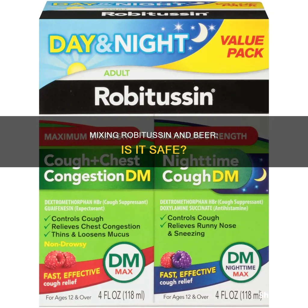 can you drink beer after taking robitussin