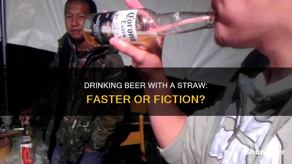 can you drink beer faster with a straw