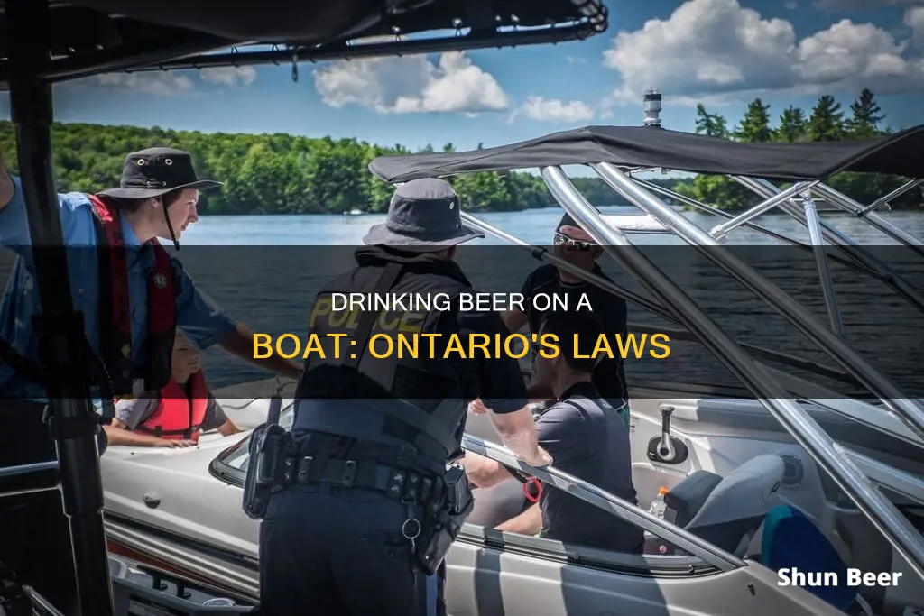 can you drink beer in a boat in ontario