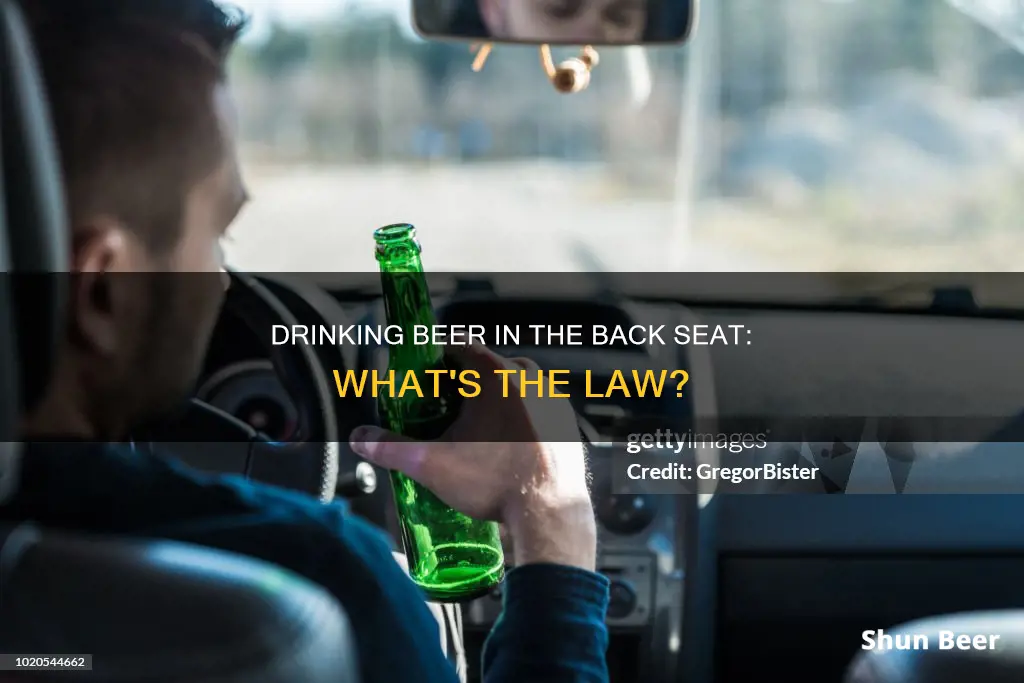 can you drink beer in the back seat