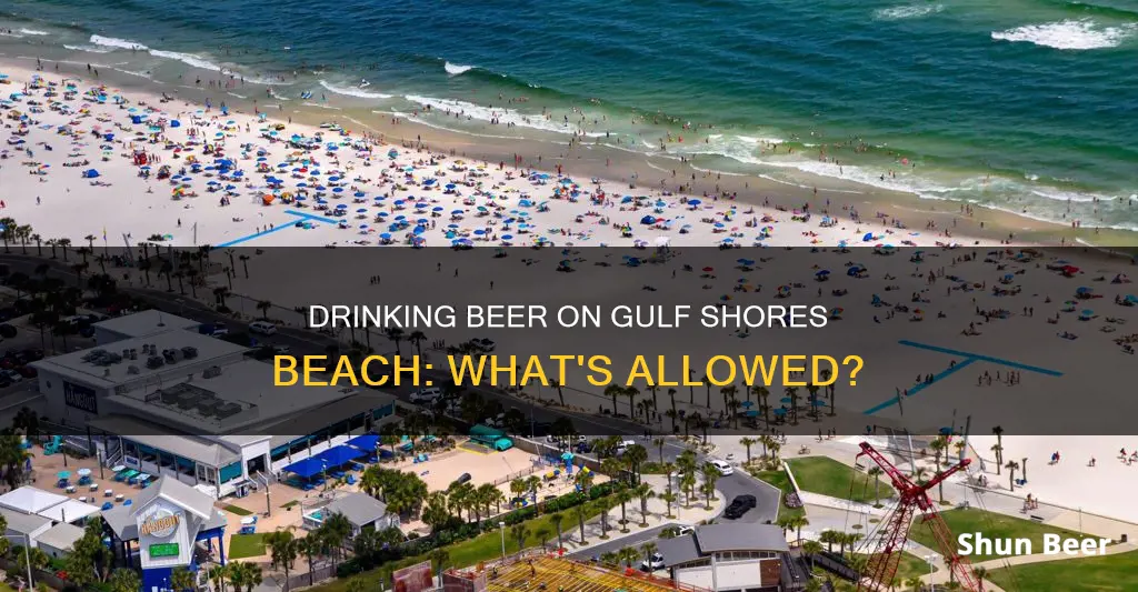 can you drink beer on gulf shores beach