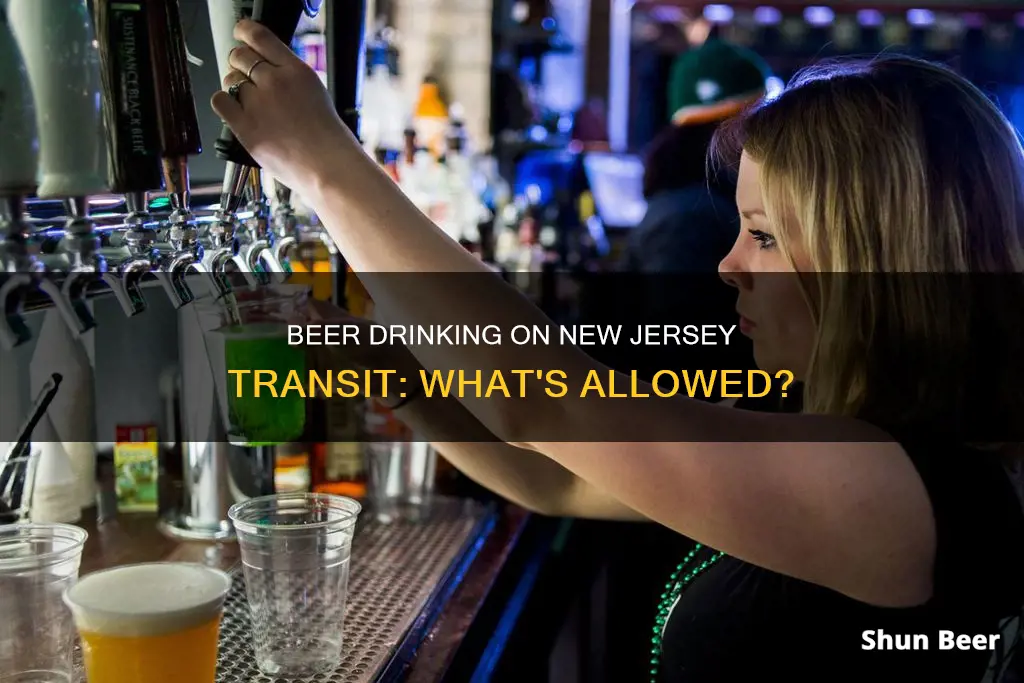 can you drink beer on new jersey transit