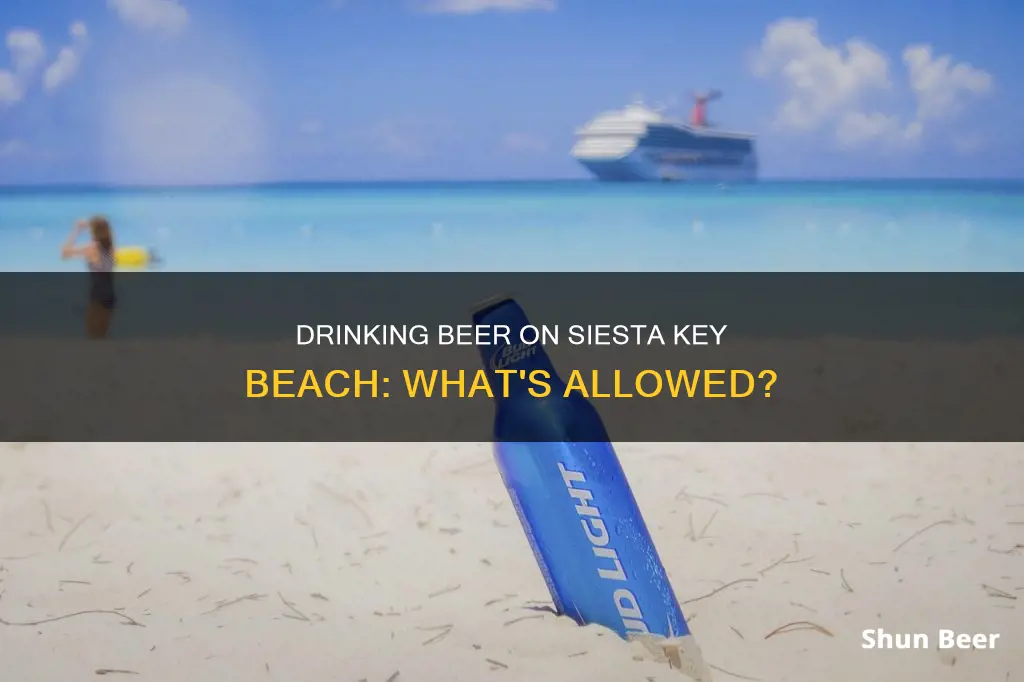 can you drink beer on siesta key beach