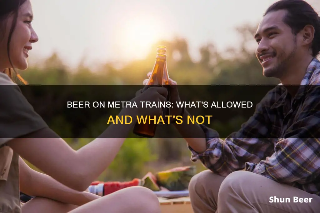 can you drink beer on the metra train