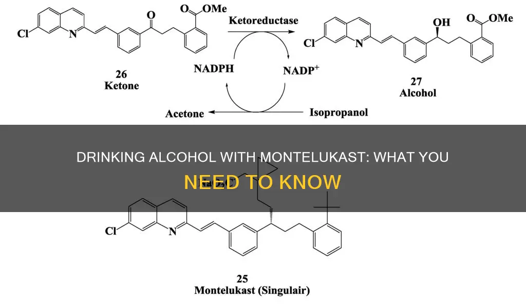 can you drink beer or wine with montelukast