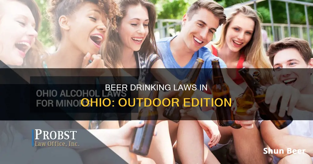 can you drink beer outside in Ohio