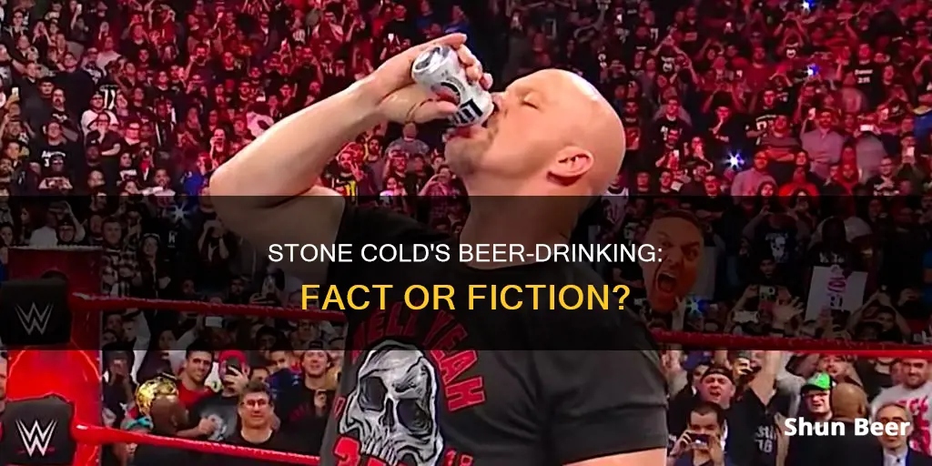 did stone cold really drink beer in the ring