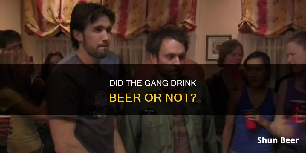 did the always sunny gang actually drink beer