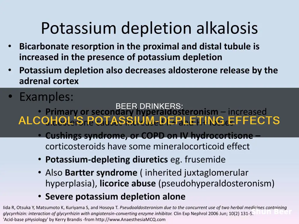 do beer drinking alcoholics have depleted potassium