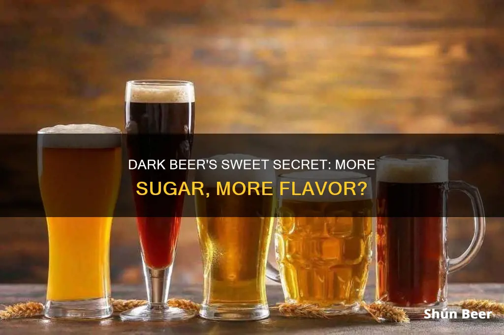 do darker beers have more sugar