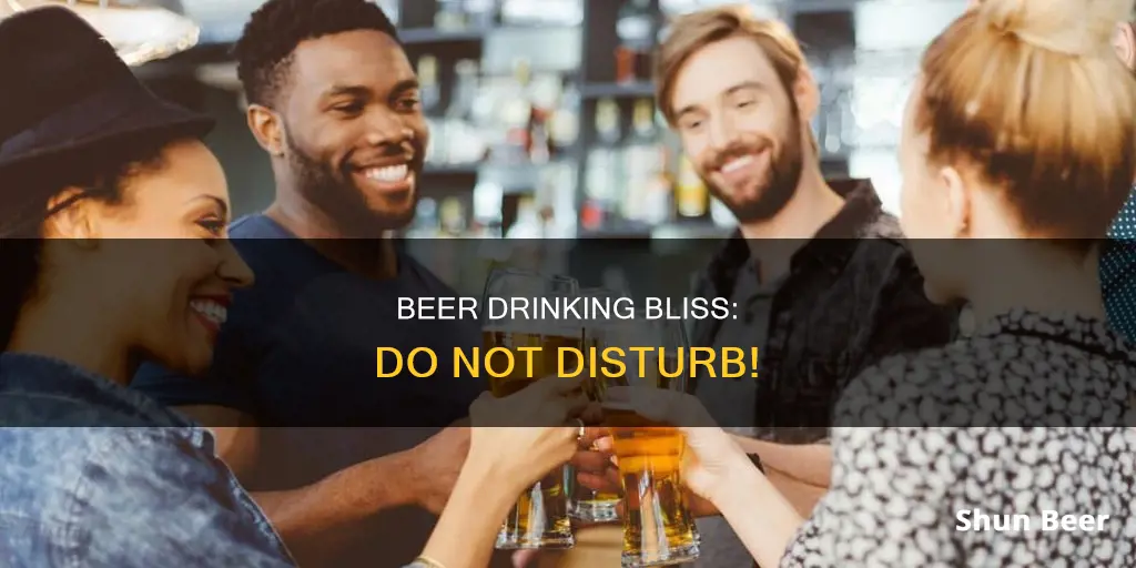 do not disturb drinking beer