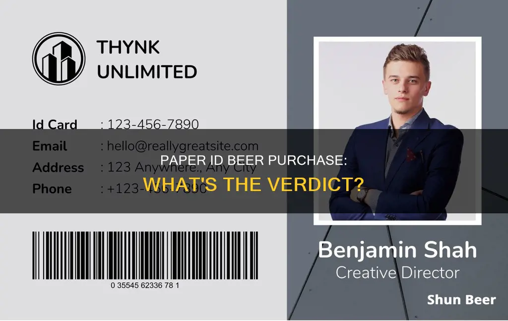 does a paper id work to buy beer