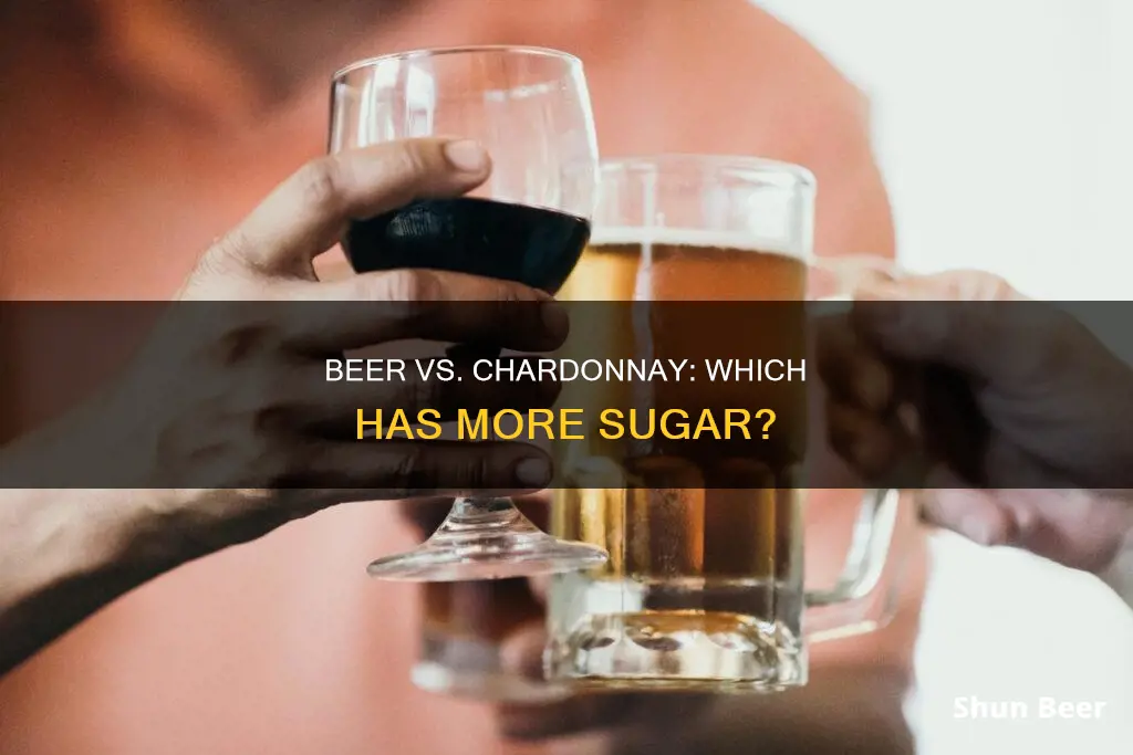 does beer have less sugar than chardaney