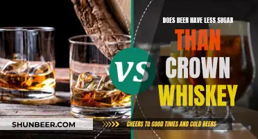 Beer vs Crown Whiskey: Which Has Less Sugar?