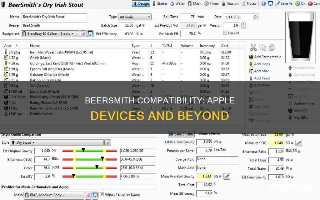 does beer smith work on apple
